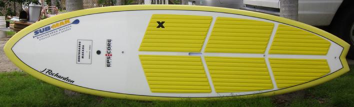 Paul's new 8'6x29 1/2"x3 1/2" 5 fin